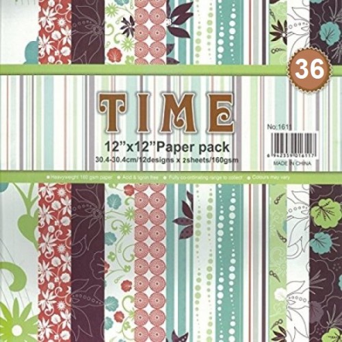 ДИЗАЙНЕРСКИ БЛОК 12" х 12"  - TIME1611