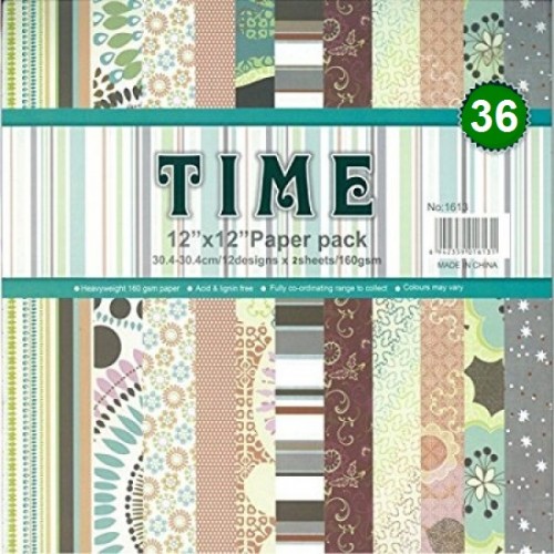 ДИЗАЙНЕРСКИ БЛОК 12" х 12"  - TIME1613